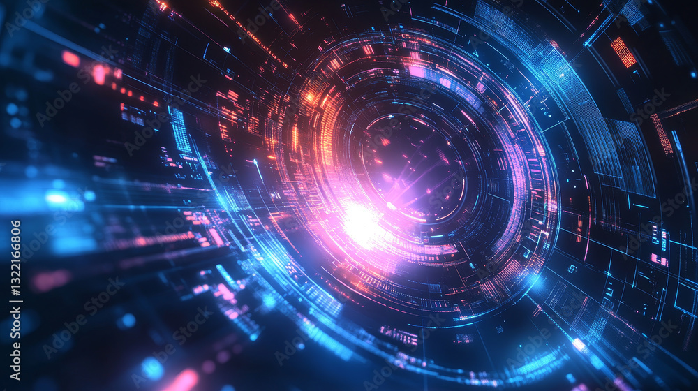 Poster callout shapes. futuristic infographic elements with hologram labels, sci fi tech radar menu callout