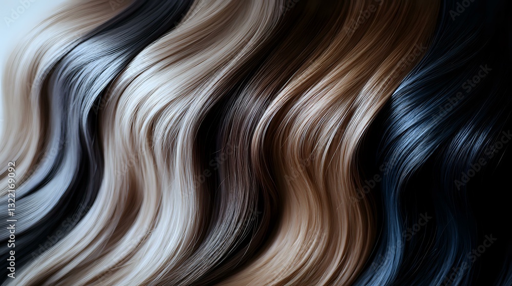 Poster flowing abstract waves in black, white, and brown tones create dynamic curved lines and smooth gradi