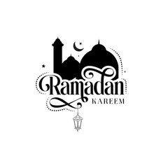 Ramadan Mubarak Typography Template Design