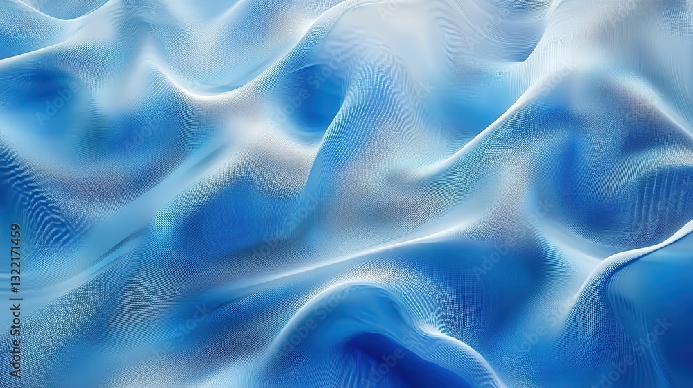 Fototapete abstract blue tech background with digital waves cyber quantum computing and electronic global intel