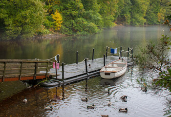 Fototapeta premium boat on the river