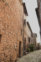 Ancient alley in Spello, Umbria Region, Italy