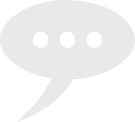 A minimalistic speech bubble icon with three dots inside, symbolizing typing or an ongoing conversation. The design is simple and modern, often used in digital communication, chat interfaces, and mess