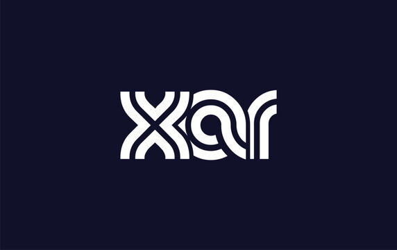 XAR Creative Unique Modern Letter Logo Design. Stylized logo featuring a unique letter design, presenting abstract minimalist aesthetics and modern appeal.