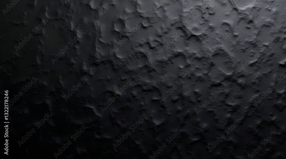 Poster dramatic close-up dark rough bumpy texture with deep shadows