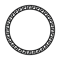 Circle border frame rounded design vector illustration in minimal modern simple isolated doodle design decorative element