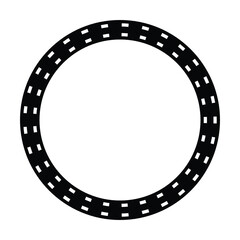 Circle border frame rounded design vector illustration in minimal modern simple isolated doodle design decorative element