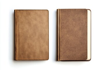 Elegant hardcover notebook showcased from front and back view