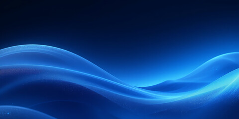 A futuristic and dynamic abstract background featuring glowing blue waves with a smooth, digital texture. The vibrant light effects create depth and a modern, high-tech feel.