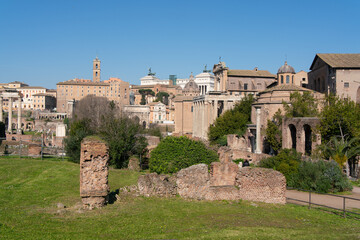 Inside the Roman Forum of Rome, Italy	
