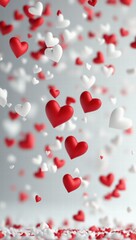 Obraz premium red hearts background