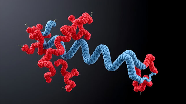 Tumor necrosis factor alpha (TNF) cytokine protein molecule, 3D rendering.