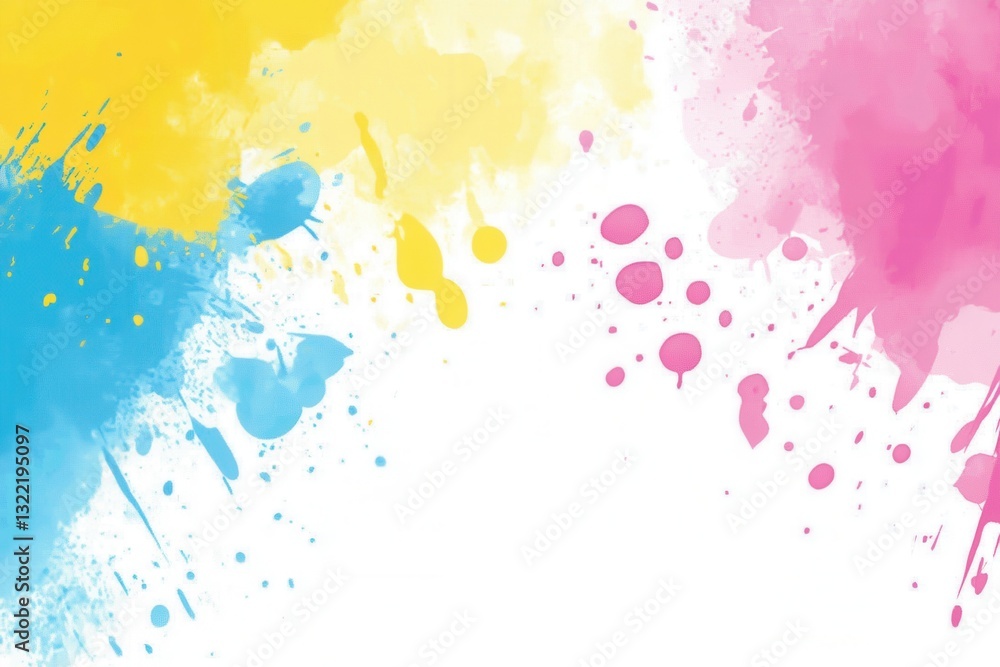 Poster colorful splashes create a fun and cheerful background for creative projects and cheerful designs in