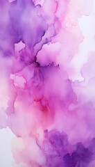 Fototapeta premium Purple And Pink Ink Flowing And Mixing Together, Abstract Watercolor Background Or Texture
