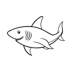 shark fish isolated on a white background