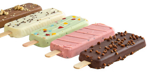Delightful summer ice cream isolated on a transparent background.