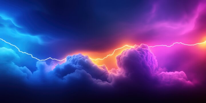Bright yellow lightning octagon, radiating with intense plasma energy in an endless expanse. - Powered by Adobe