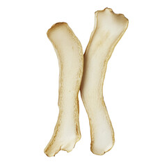 Fototapeta premium Fingerroot slices isolated on Transparent background showcasing the unique texture and appearance of Kaempfer Boesenbergia, slice Fingerroot, Kaempfer, Boesenbergia Isolated on PNG background