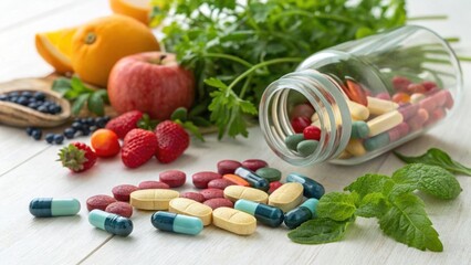 Vibrant close-up of probiotic supplement capsules on a clean background.