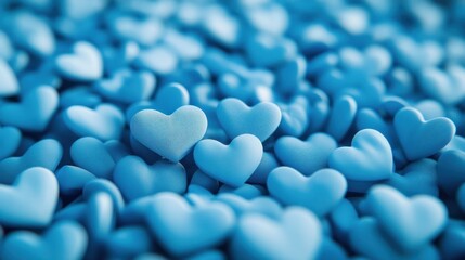 blue heart background with a lot of blue hearts