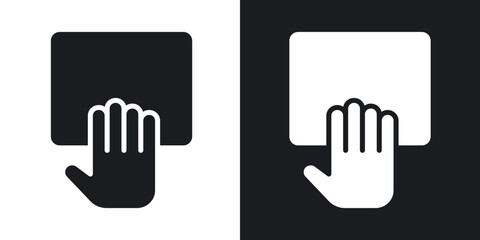 Cleaning cloth icons in solid black and white collection