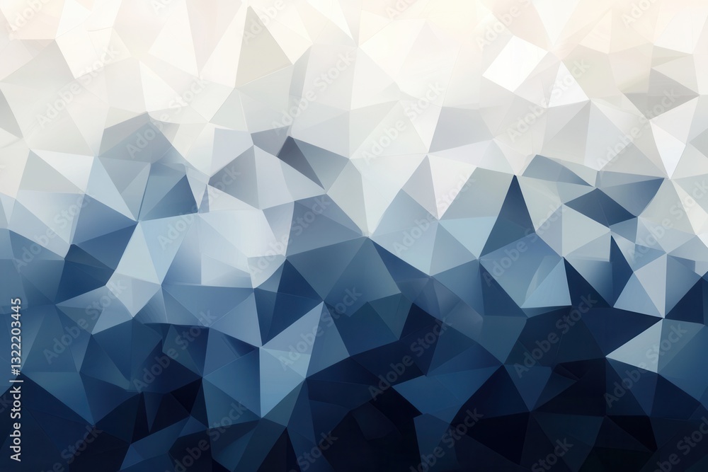 Aufkleber geometric design in shades of navy blue, gray, and white symbolizing stability and governance with b