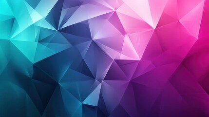 Panorama. Abstract purple magenta teal blue background. Geometric pattern with lines and triangles. Gradient. Illustration. Wide banner. Modern multicolor background with space for design.