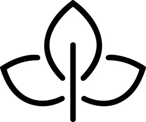 Leaf simple line icon. Leaves of trees and plants, Leaves icon , design for natural, eco, bio, and vegan labels. Vector