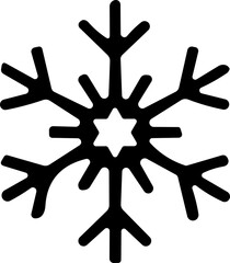snowflakes thin line icon. simple snowflake, for report, presentation, diagram, web design. ice symbol