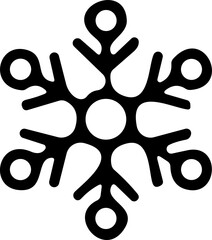 snowflakes thin line icon. simple snowflake, for report, presentation, diagram, web design. ice symbol