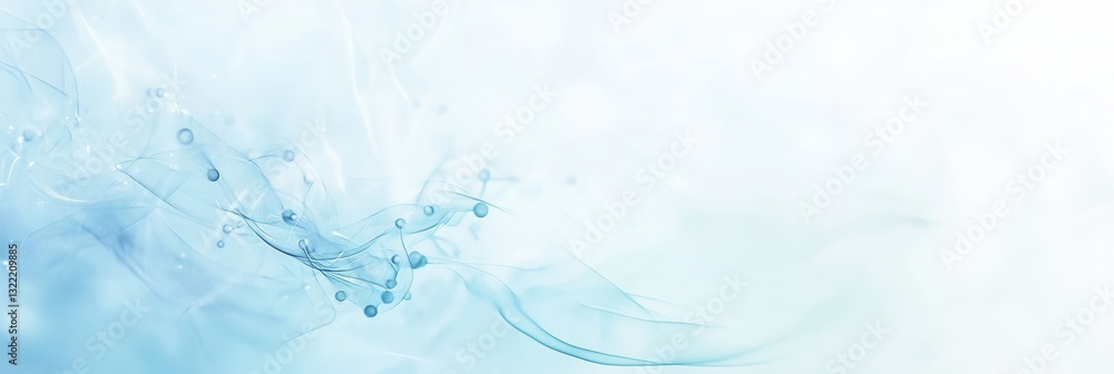 Poster abstract molecular structures displayed against a clean background create a serene and scientific at