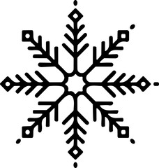 snowflakes thin line icon. simple snowflake, for report, presentation, diagram, web design. ice symbol