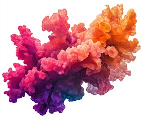 Fototapeta premium Abstract vibrant ink explosion. A colorful mix of hues swirling and blending in a dynamic display