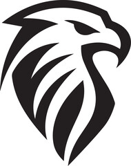 Obraz premium Vector Eagle Silhouette Black and White
