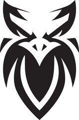 Vector Eagle Silhouette Black and White

