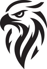 Vector Eagle Silhouette Black and White

