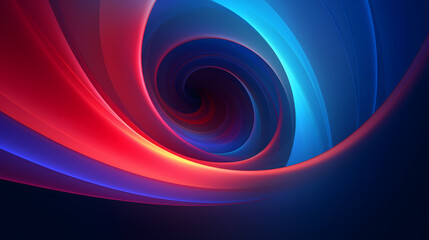 Obraz premium A spiral with red, blue, and yellow colors