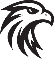 Vector Eagle Silhouette Black and White

