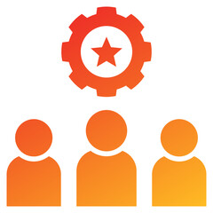 Leadership Glyph Gradient Icon