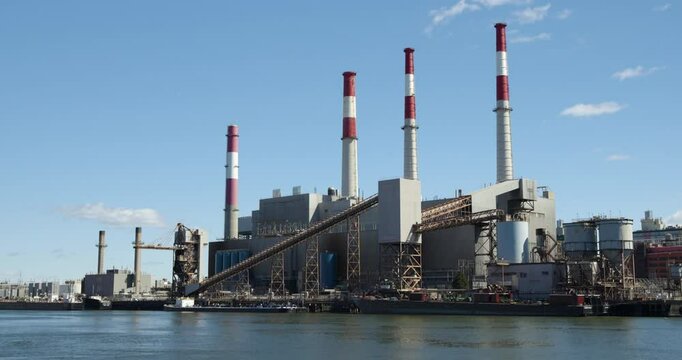Power Generation Plant in Queens New York on East River