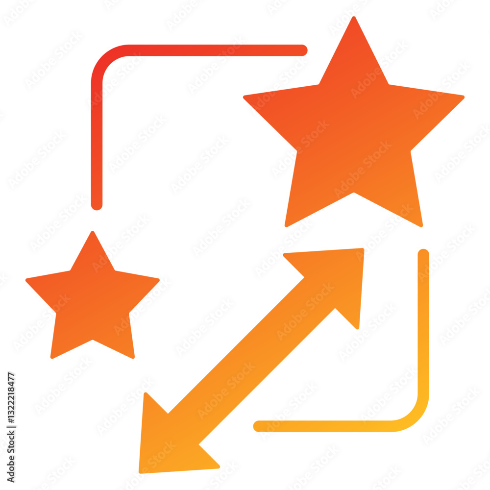 Poster capability gap glyph gradient icon