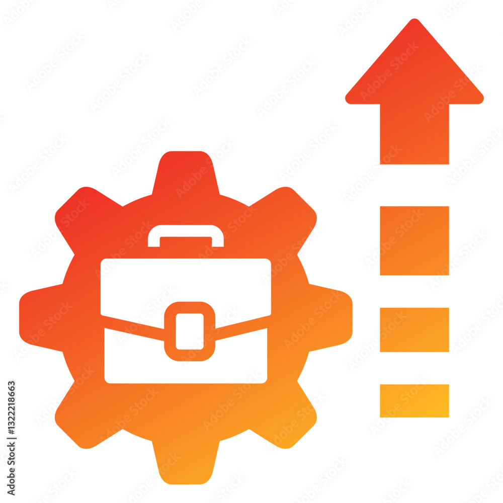 Poster development glyph gradient icon