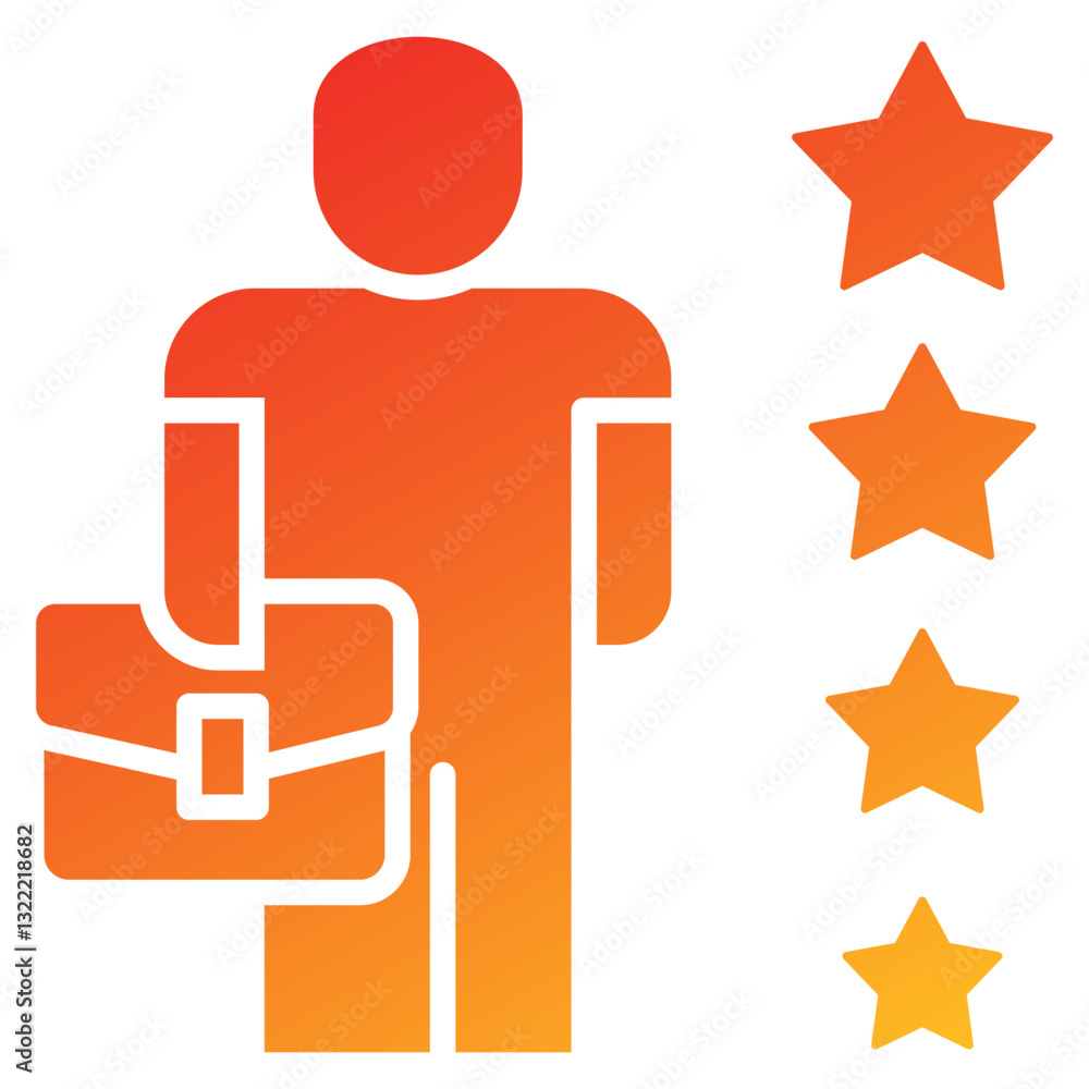 Poster skills glyph gradient icon