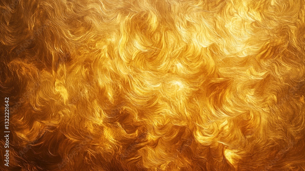 Aufkleber warm golden swirls fill the background, creating an abstract texture that suggests movement and ener