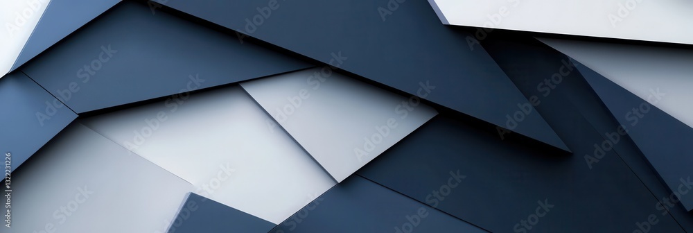 Aufkleber structured geometric background featuring clean shapes in navy blue, gray, and white, symbolizing go