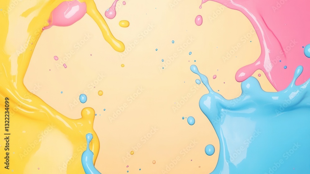 Aufkleber colorful splashes of paint create a playful background with vibrant hues for creative projects