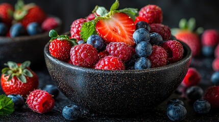 Fresh Berries in Bowl