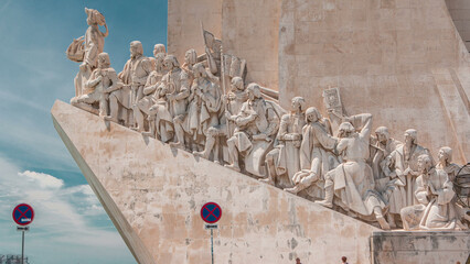 Monument to the Discoveries celebrates the Portuguese who took part in the Age of Discovery,...
