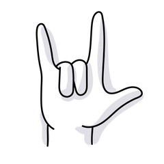 Hand Gesture Doodle Hand Drawn-1