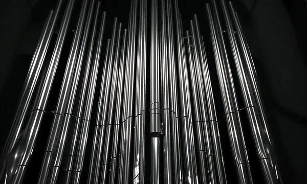 a pipe organ  from the bottom up